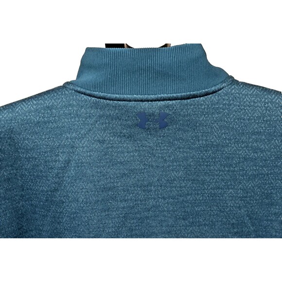 Men’s Under Armour Size XL Golf Cold Gear Teal 1/4 Zip Pullover Sweater - Picture 8 of 9